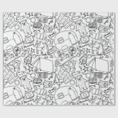 Camping Color Me Wrapping Paper Cadeaupapier (Vlak)