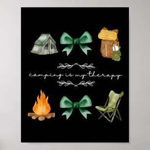 Camping coquette boog camping is therapie zomer poster