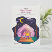 Camping Couple Kaart (Staand voorkant)