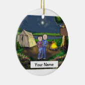 Camping Couple Keramisch Ornament (Rechts)