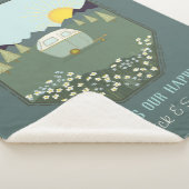 Camping Couples Outdoorn Camp Trailer Personalized Sherpa Deken (3/4)