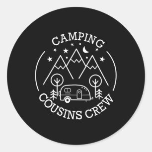 Camping Cousins Crew Familie Reünie Roadtrip 2025 Ronde Sticker