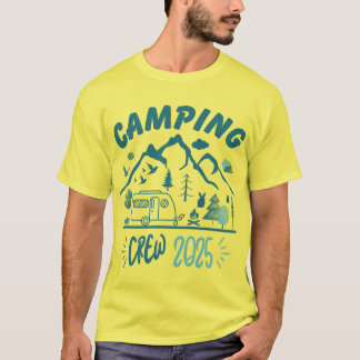  Camping Crew 2025 liefhebber camping schattig T-shirt