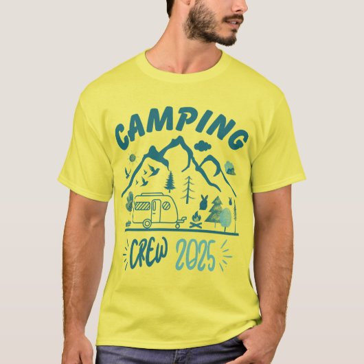  Camping Crew 2025 liefhebber camping schattig T-shirt (Voorkant)