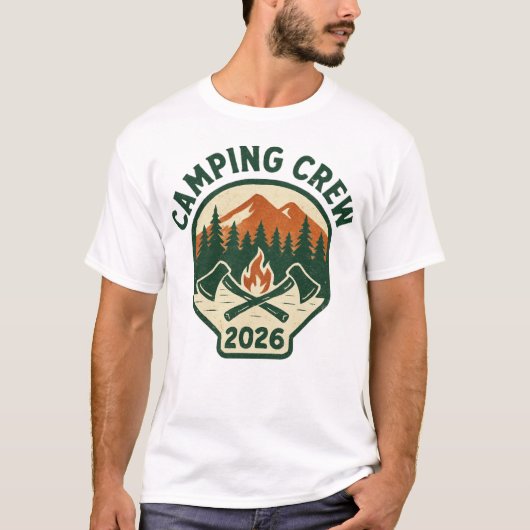 Camping Crew 2026 T-shirt (Voorkant)