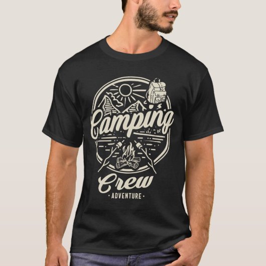 Camping Crew Adventure: Ontketen je innerlijke cam T-shirt (Voorkant)