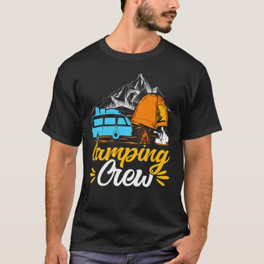 Camping Crew Camper T-shirt (Voorkant)