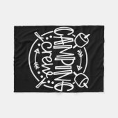 Camping Crew Campfire Zomerkamp Vakantie Familie Fleece Deken (Voorkant (Horizontaal))