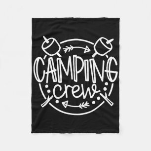 Camping Crew Campfire Zomerkamp Vakantie Familie Fleece Deken