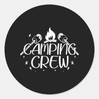 Camping Crew Camping Lovers Camper Camping Ronde Sticker
