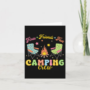 Camping Crew Familie Vrienden Meisjes Kinder Zomer Kaart