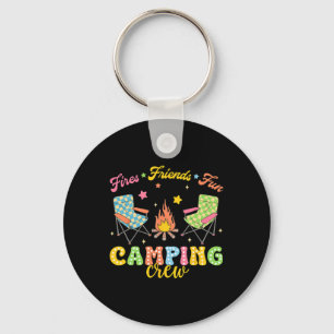 Camping Crew Familie Vrienden Meisjes Kinderen Zom Sleutelhanger