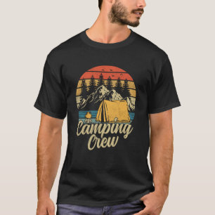 Camping Crew Family Outdoor Sunset Summer Camp. T-shirt