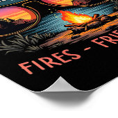 Camping Crew Fires Friends Fun Vacation Summer  Poster (Hoek)