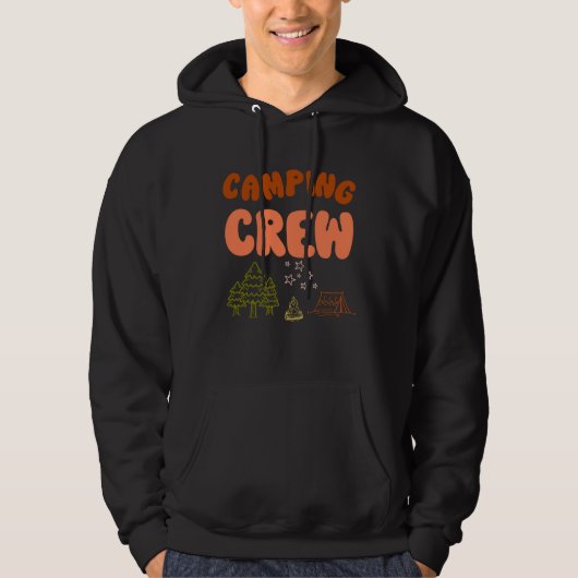 Camping Crew  For Family Camping Trip Retro New Ca Hoodie (Voorkant)
