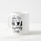 Camping Crew Fries Vrienden Drinken Koffiemok (Voorkant links)