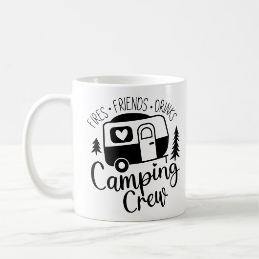 Camping Crew Fries Vrienden Drinken Koffiemok (Links)