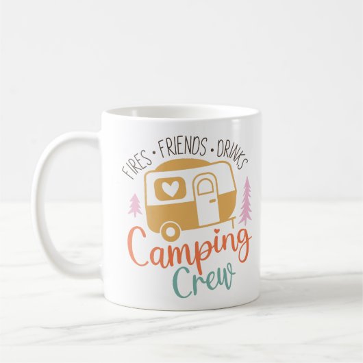 Camping Crew Fries Vrienden Drinken Koffiemok (Links)
