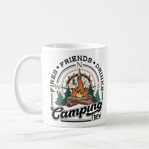 Camping Crew Fries Vrienden Drinken Koffiemok
