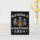 Camping Crew Halloween Camping Skeleton Camping Kaart (Gele Bloem)