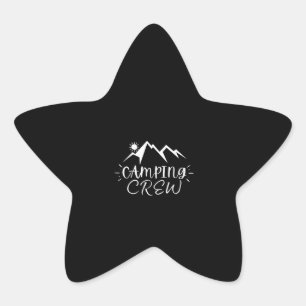 Camping Crew Hiking Gift Happy Camper Natuur Lover Ster Sticker