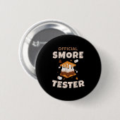 Camping Crew Officiële Smore Tester Marshmallows S Ronde Button 5,7 Cm (Voorkant /achterkant)