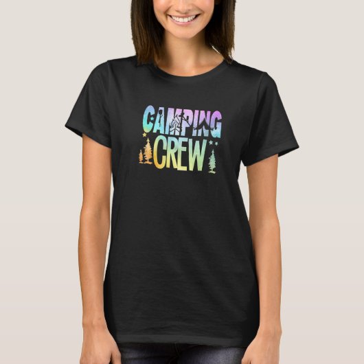 Camping Crew  RV Camper Outdoors Vacation Adventur T-shirt (Voorkant)