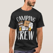 Camping Crew Schattige S’mores Marshmallow kampvuu T-shirt (Voorkant)