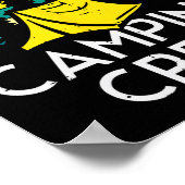 Camping Crew Schattigee Camper Boys Meisjes Kinder Poster (Hoek)