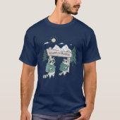 Camping Crew Shirt | Retro Outdoors racoon T-Shirt (Voorkant)