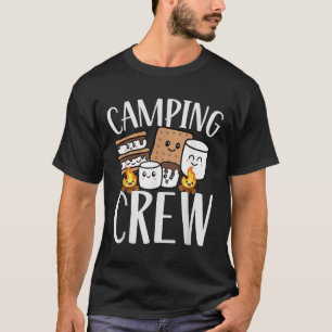 Camping Crew Smore Kampvuur Groep Team Kinderen T-shirt