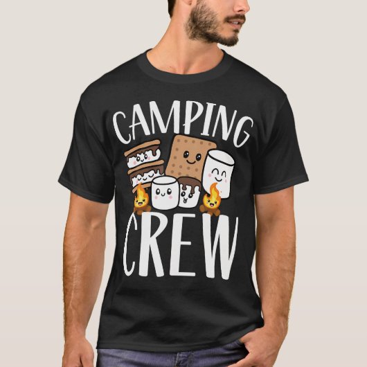 Camping Crew Smore Kampvuur Groep Team T-shirt (Voorkant)