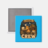 Camping Crew S'mores Kampeeruitstap Cadeau Magneet (Voorkant / Achterkant)