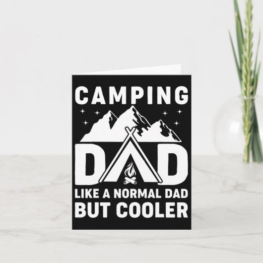 Camping Dad Funny Camper Fathers Day Adventure Dad Kaart (Voorkant)