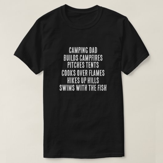 Camping Dad Funny Dark T-Shirt (Design voorkant)