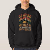 Camping Dad Like a Normal Dad But Cooler Retro Hoodie (Voorkant)