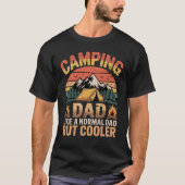Camping Dad Like a Normal Dad But Cooler Retro T-shirt (Voorkant)
