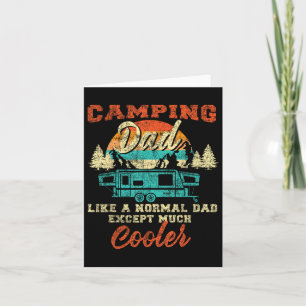 Camping Dad Pop Up Camper RV Trailer Retro Vintage Kaart