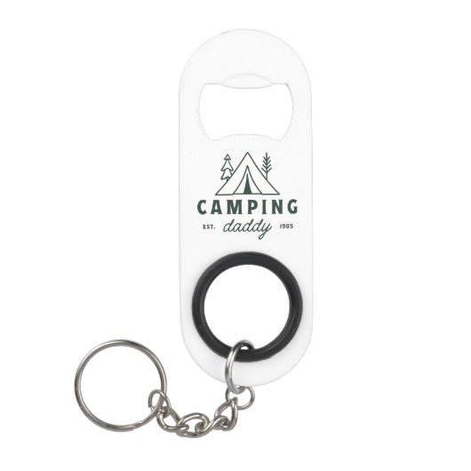 Camping daddy dad camper father funny mini flessenopener (Voorkant)