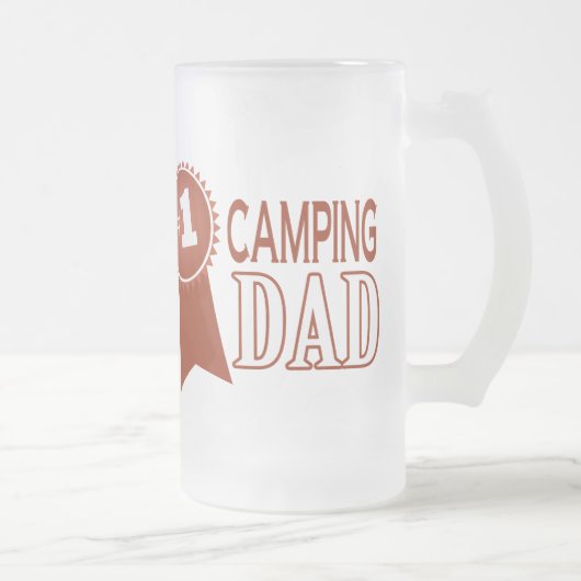 Camping Dad's Vaderdag Glass Beer Mok (Rechts)