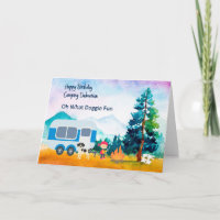 Camping Dalmatian Birthday Kaart