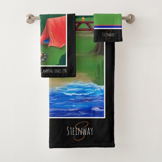 Camping Day and Night Bad Handdoek (Insitu)