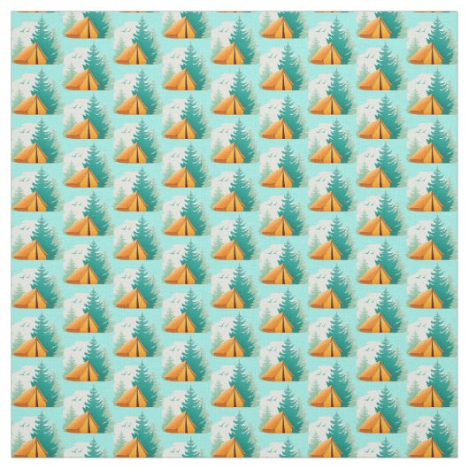 Camping Design Fabric Stof (Swatch)