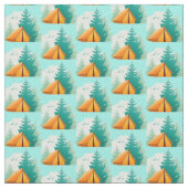 Camping Design Fabric Stof (Close Up)