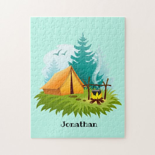 Camping Design Jigzaag Puzzle Legpuzzel (Verticaal)
