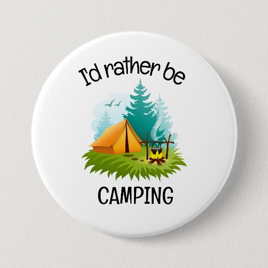 Camping Design  Ronde Button 7,6 Cm (Voorkant)