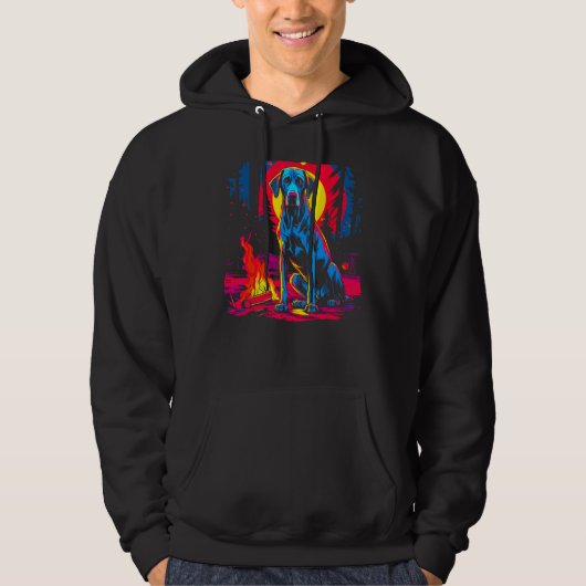 Camping Dog Great Dane Hoodie (Voorkant)