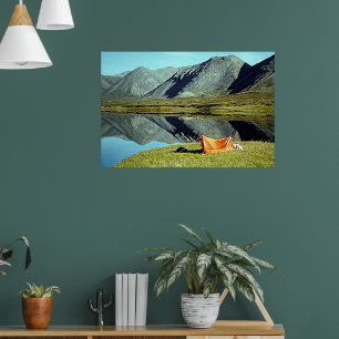 Camping door onbekend Poster van het meer