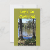 Camping Double Sided Invitation Kaart (Voorkant)