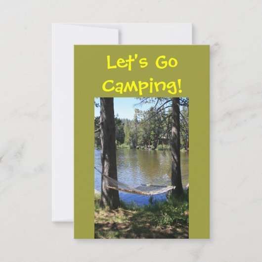 Camping Double Sided Invitation Kaart (Voorkant)